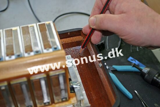 marking up for drilling - base side